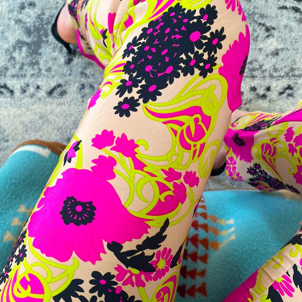 Kirrily Johnston silk floral flares AUS 4 | US 0